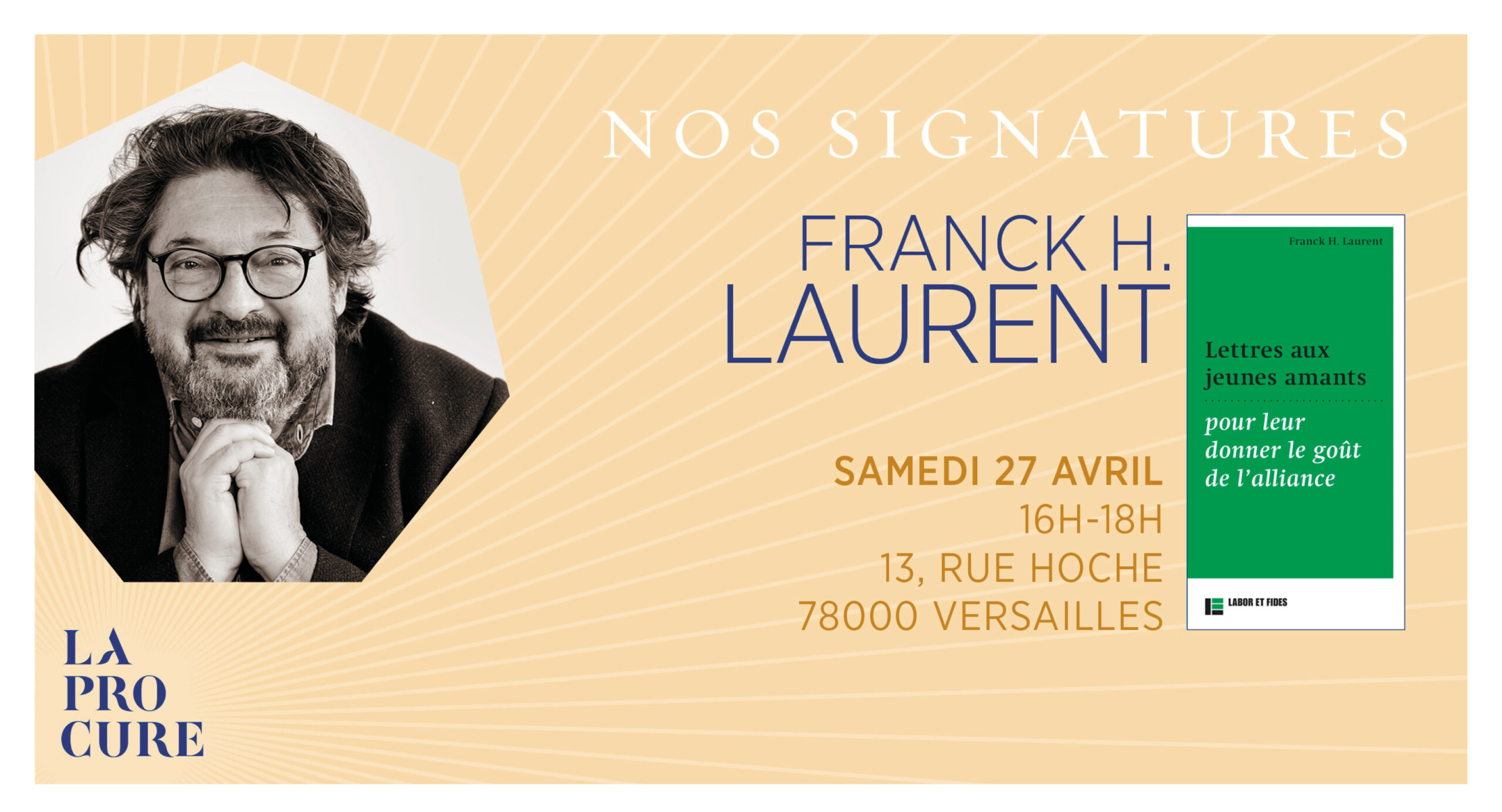 Franck H. Laurent à La Procure Versailles le 27 avril 2024