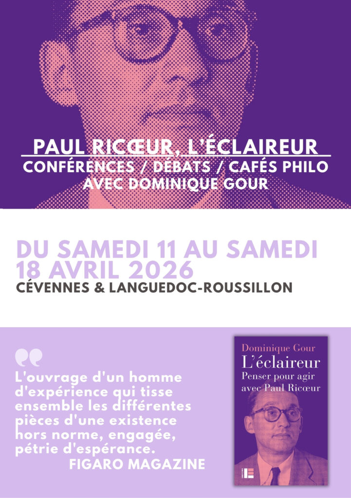 tournée "Paul Ricœur l'éclaireur" de Dominique Gour dans les Cévennes et Languedoc-Roussillon