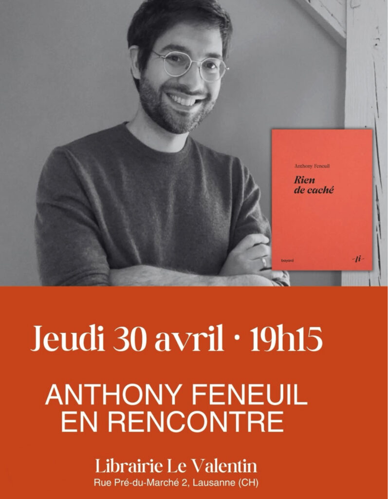 Anthony Feneuil à la librairie Le Valentin à Lausanne